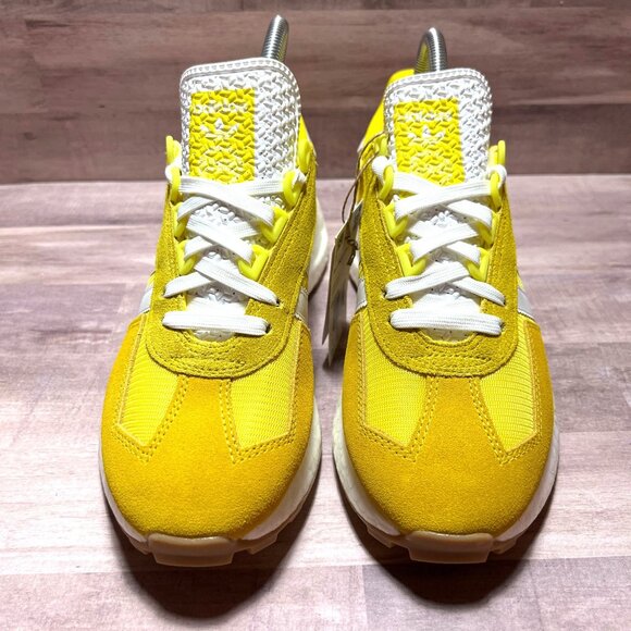 Adidas Retropy Yellow Suede Sneakers Size 6 1/2 Boost Sole Mens Athletic Shoes - Picture 2 of 8